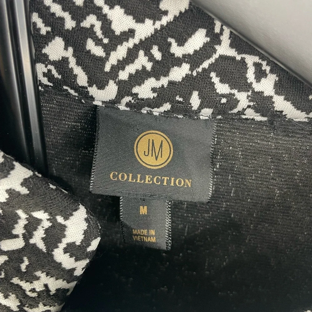 JM‎ Collection Med Black and White Swing Jacket